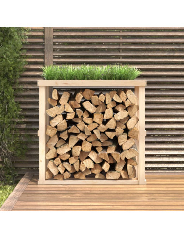 Portaceppi da Esterno 108x52x106 cm Legno Massello Pino