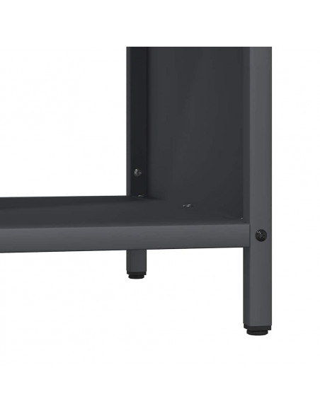Rastrelliera Legna da Ardere con Piano Antracite 100x40x60 cm