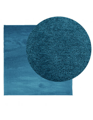Tappeto OVIEDO a Pelo Corto Turchese 240x240 cm