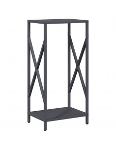 Rastrelliera per Legna da Ardere Antracite 34x25x70 cm 2