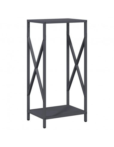 Rastrelliera per Legna da Ardere Antracite 34x25x70 cm