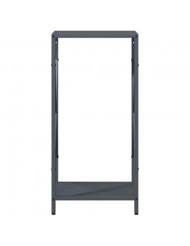 Rastrelliera per Legna da Ardere Antracite 34x25x70 cm