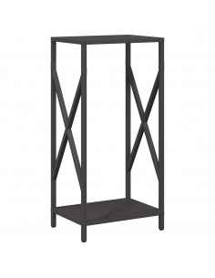 Rastrelliera per Legna da Ardere Nera 34x25x70 cm 2