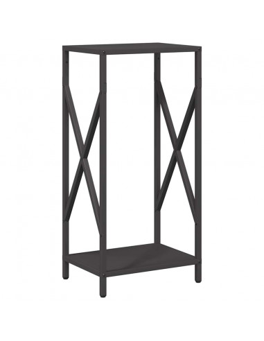 Rastrelliera per Legna da Ardere Nera 34x25x70 cm