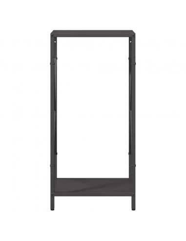 Rastrelliera per Legna da Ardere Nera 34x25x70 cm