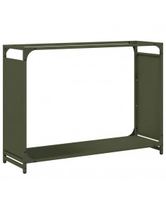 Rastrelliera per Legna da Ardere Verde Oliva 90x28x65 cm 2