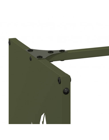 Rastrelliera per Legna da Ardere Verde Oliva 40x30x80 cm