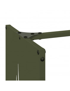Rastrelliera per Legna da Ardere Verde Oliva 40x30x80 cm 2