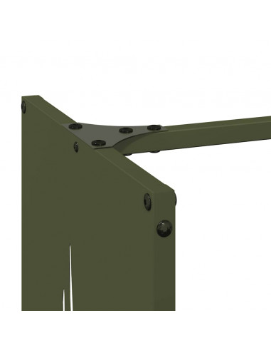 Rastrelliera per Legna da Ardere Verde Oliva 40x30x80 cm