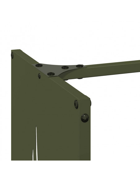 Rastrelliera per Legna da Ardere Verde Oliva 40x30x80 cm