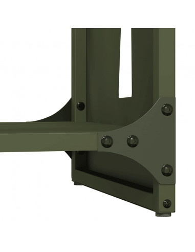 Rastrelliera per Legna da Ardere Verde Oliva 40x30x80 cm