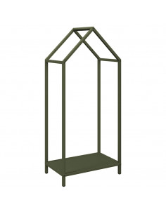 Rastrelliera per Legna da Ardere Verde Oliva 40x25x90 cm 2