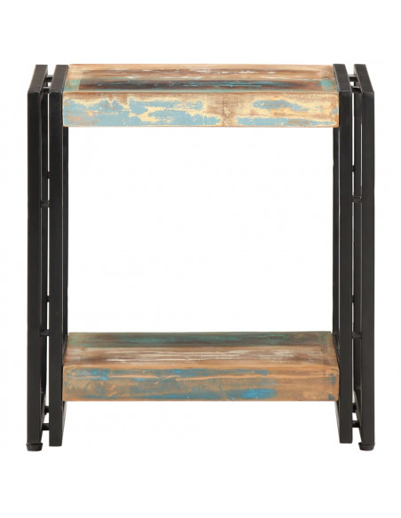 Tavolino Laterale 40x30x40 cm in Legno Massello di Recupero