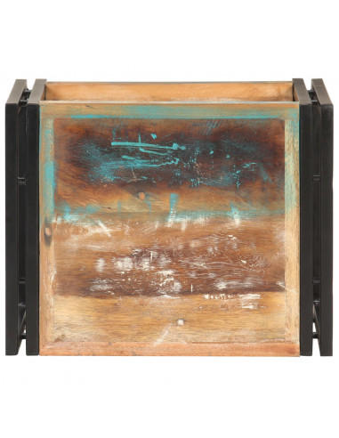 Tavolino Laterale 40x30x40 cm in Legno Massello di Recupero