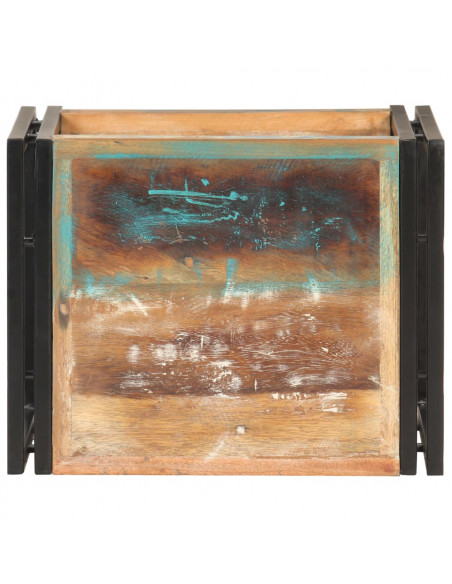 Tavolino Laterale 40x30x40 cm in Legno Massello di Recupero