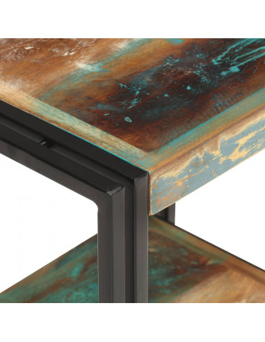 Tavolino Laterale 40x30x40 cm in Legno Massello di Recupero