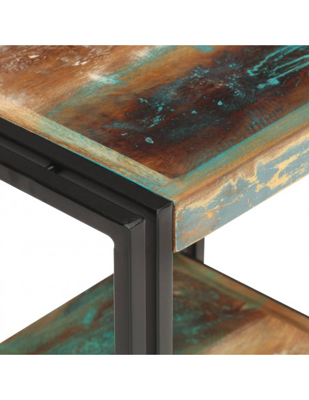 Tavolino Laterale 40x30x40 cm in Legno Massello di Recupero