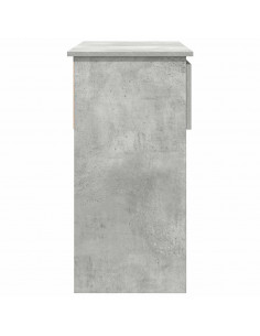 Tavolo Consolle con Cassetti Grigio Cemento 85,5x38,5x74,5 cm 2