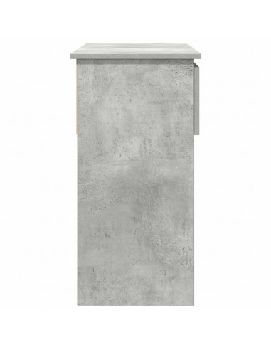 Tavolo Consolle con Cassetti Grigio Cemento 85,5x38,5x74,5 cm