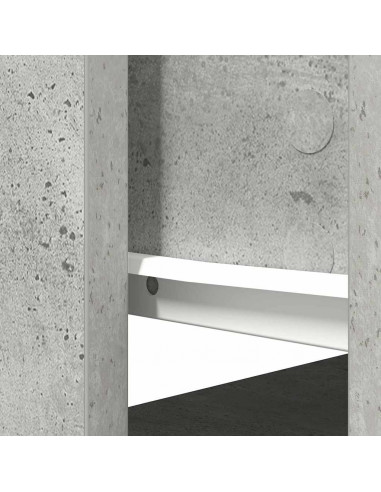 Tavolo Consolle con Cassetti Grigio Cemento 85,5x38,5x74,5 cm