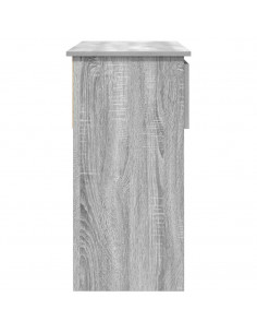 Tavolo Consolle con Cassetti Grigio Sonoma 85,5x38,5x74,5 cm 2