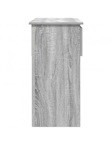 Tavolo Consolle con Cassetti Grigio Sonoma 85,5x38,5x74,5 cm