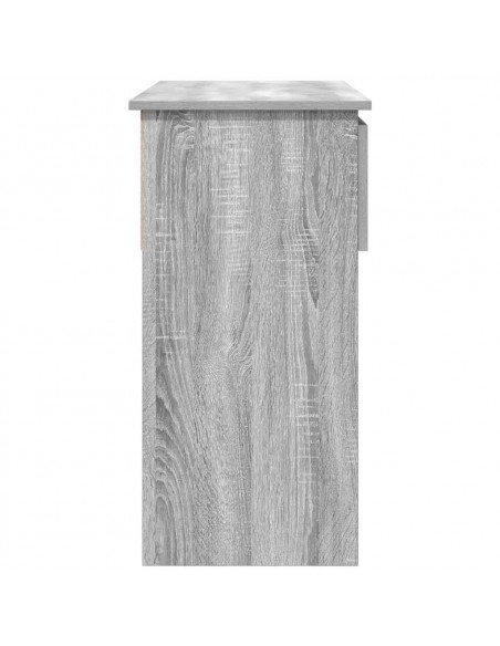 Tavolo Consolle con Cassetti Grigio Sonoma 85,5x38,5x74,5 cm