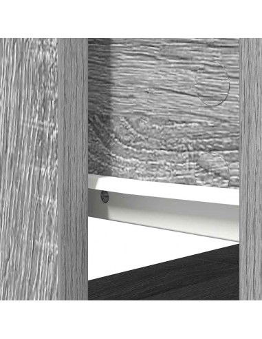 Tavolo Consolle con Cassetti Grigio Sonoma 85,5x38,5x74,5 cm