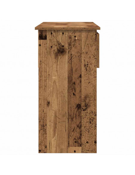 Tavolo Consolle con Cassetti Legno Antico 85,5x38,5x74,5 cm