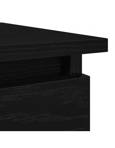 Tavolo Consolle con Cassetti Nero 85,5x38,5x74,5 cm