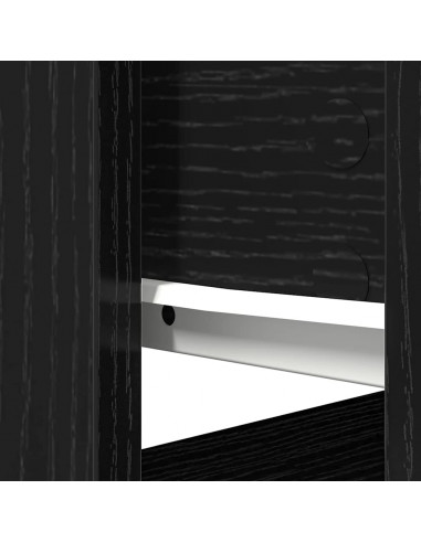 Tavolo Consolle con Cassetti Nero 85,5x38,5x74,5 cm