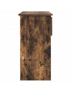 Tavolo Consolle con Cassetti Rovere Fumo 85,5x38,5x74,5 cm 2