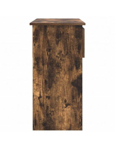 Tavolo Consolle con Cassetti Rovere Fumo 85,5x38,5x74,5 cm