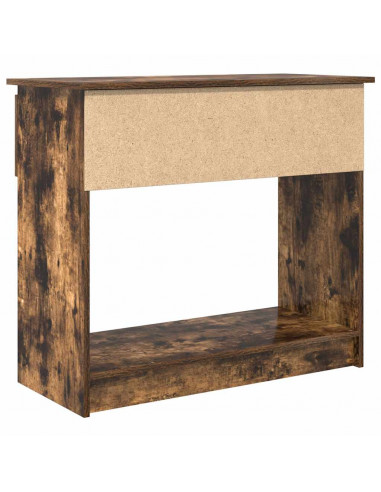 Tavolo Consolle con Cassetti Rovere Fumo 85,5x38,5x74,5 cm