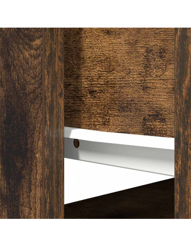 Tavolo Consolle con Cassetti Rovere Fumo 85,5x38,5x74,5 cm