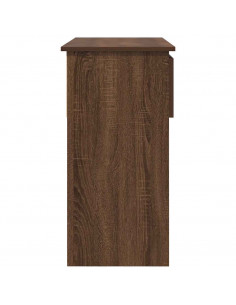 Tavolo Consolle con Cassetti Rovere Marrone 85,5x38,5x74,5 cm 2