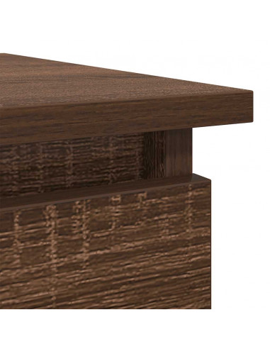 Tavolo Consolle con Cassetti Rovere Marrone 85,5x38,5x74,5 cm