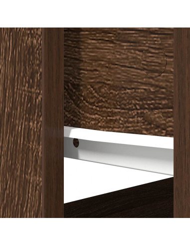 Tavolo Consolle con Cassetti Rovere Marrone 85,5x38,5x74,5 cm