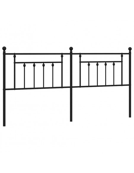 Testiera in Metallo Nero 193 cm