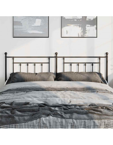 Testiera in Metallo Nero 193 cm