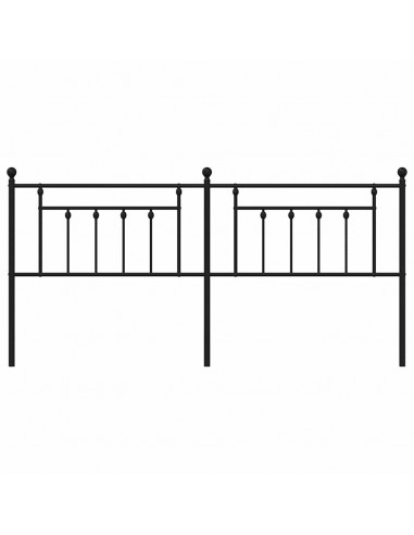 Testiera in Metallo Nero 193 cm