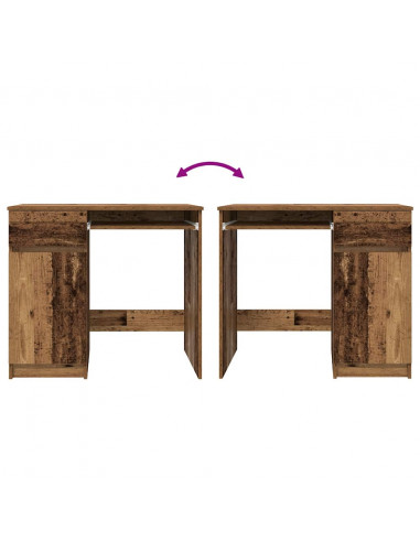 Scrivania Legno Antico 86x49x76 cm in Legno Multistrato