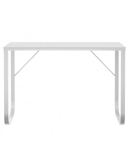 Scrivania per Computer Bianca 110x60x73 cm in Legno Multistrato