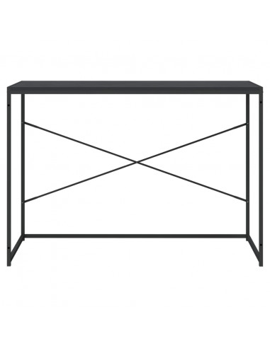 Scrivania per Computer Nera 110x60x70 cm in Legno Multistrato