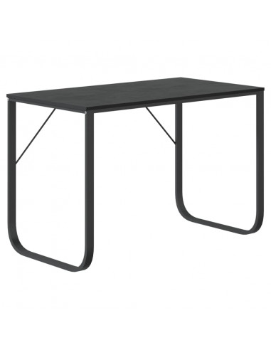 Scrivania per Computer Nera 110x60x73 cm in Legno Multistrato
