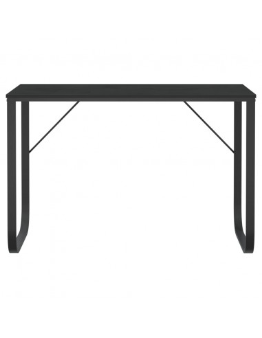 Scrivania per Computer Nera 110x60x73 cm in Legno Multistrato