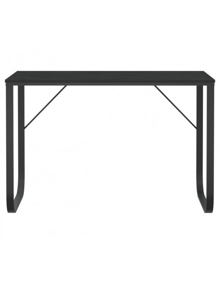 Scrivania per Computer Nera 110x60x73 cm in Legno Multistrato