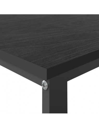 Scrivania per Computer Nera 110x60x73 cm in Legno Multistrato