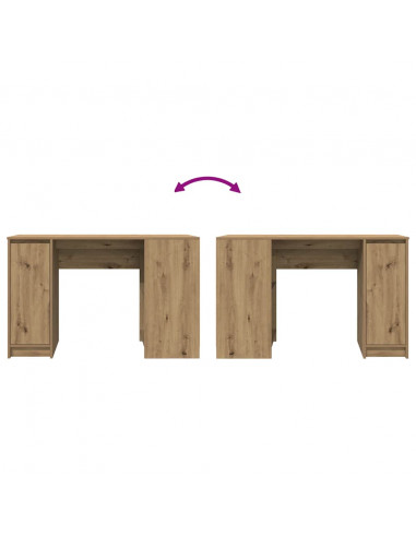 Scrivania Rovere Artigianale 120x42x76 cm in Legno Multistrato