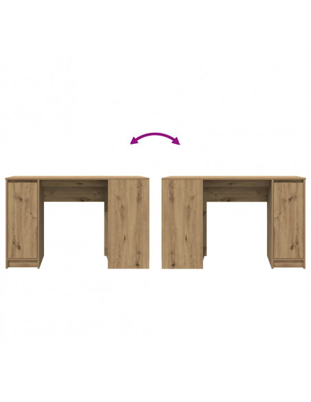 Scrivania Rovere Artigianale 120x42x76 cm in Legno Multistrato